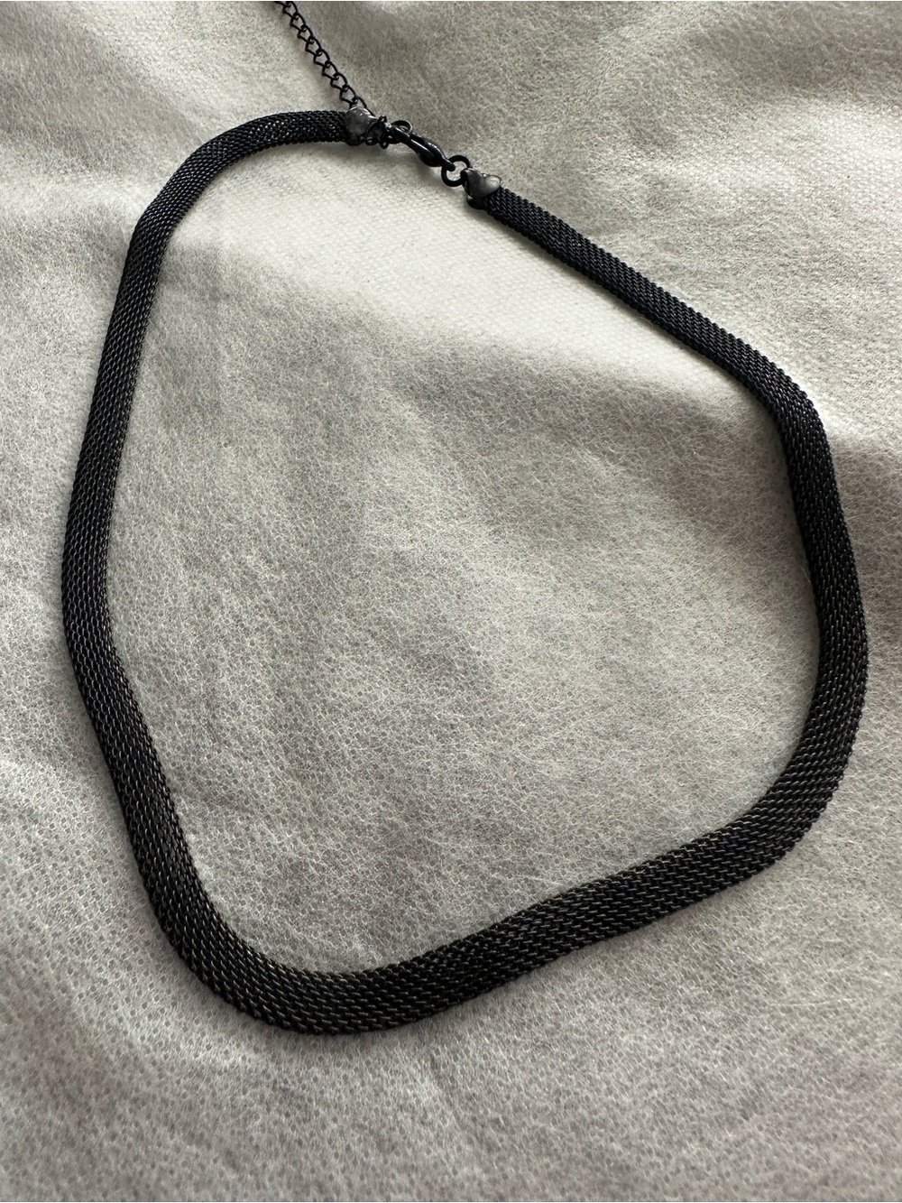 Black Mesh Statement Necklace